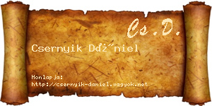 Csernyik Dániel névjegykártya